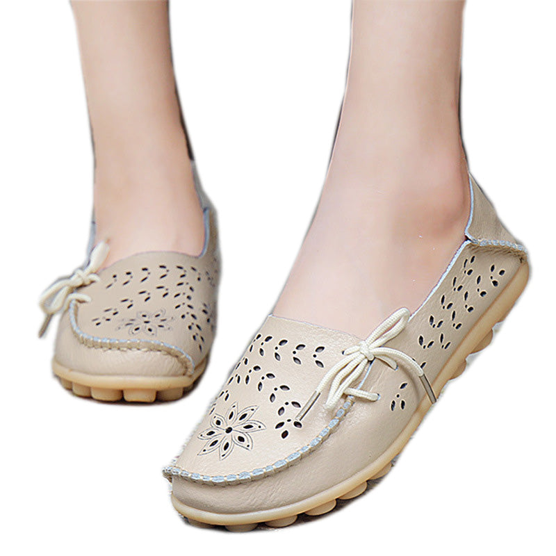 Women's Genuine Leather - Slip-On - Casual Flat Shoes - Moccasins FREE SHIPPING