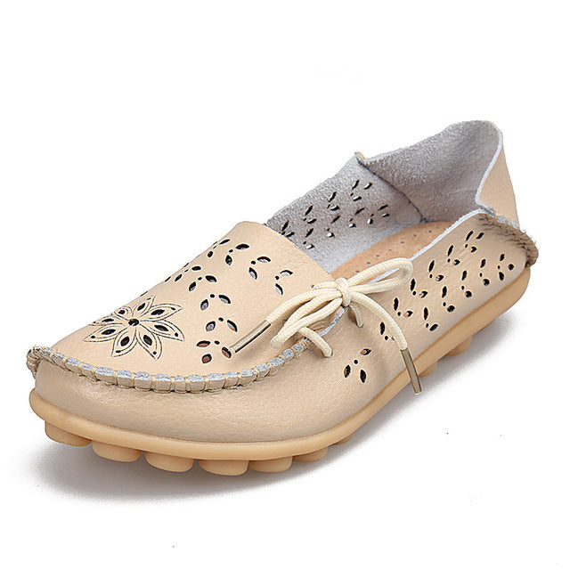 Women's Genuine Leather - Slip-On - Casual Flat Shoes - Moccasins FREE SHIPPING