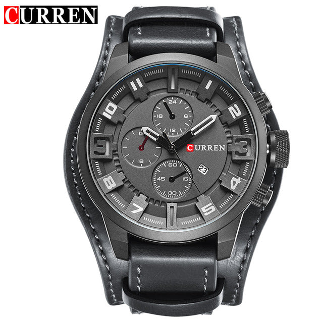 Luxury Army Leather Watch - Curren 8225 +SHIPPING