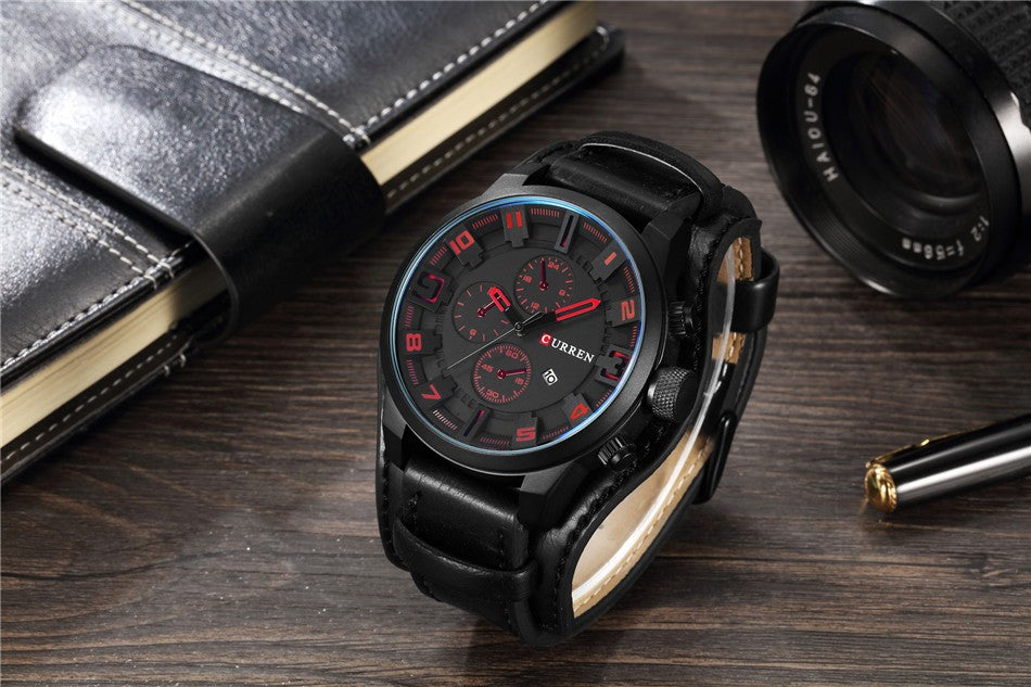 Luxury Army Leather Watch - Curren 8225 +SHIPPING