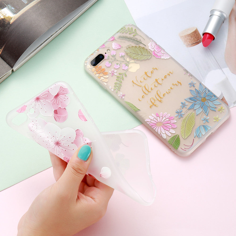 Flower Decorated KISSCASE Case For iPhone 5 up to iPhone X  FREE+SHIPPING