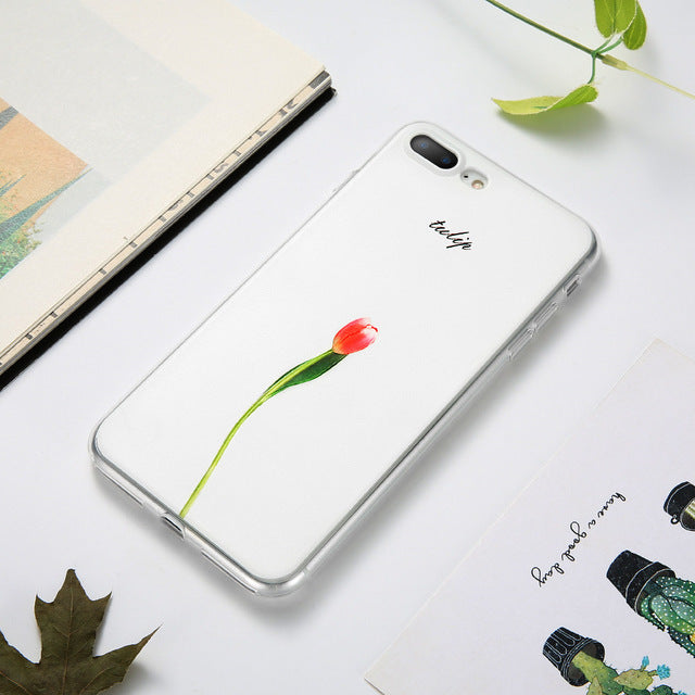 Flower Decorated KISSCASE Case For iPhone 5 up to iPhone X  FREE+SHIPPING