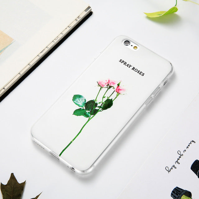 Flower Decorated KISSCASE Case For iPhone 5 up to iPhone X FREE+SHIPPING