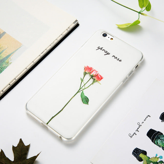 Flower Decorated KISSCASE Case For iPhone 5 up to iPhone X FREE+SHIPPING