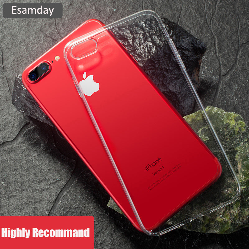 Durable Ultra Thin Clear Silicon Esamday Case For iPhone 5 up to iPhone X FREE+SHIPPING