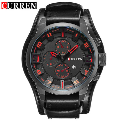 Luxury Army Leather Watch - Curren 8225 +SHIPPING